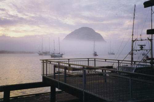 Morro Bay Rock Fog